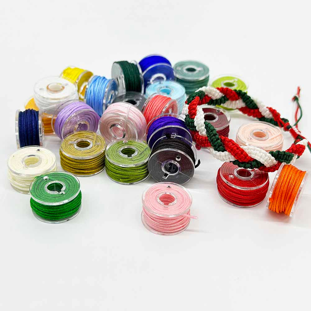 Fiasrel No.72 0.8mm 25 Mixed Colors Nylon Chinese Knot Macrame Cord Rope Non-elastic Jade Thread for DIY Jewelry Making Handmade Bracelets Necklaces Jewelry Accessories