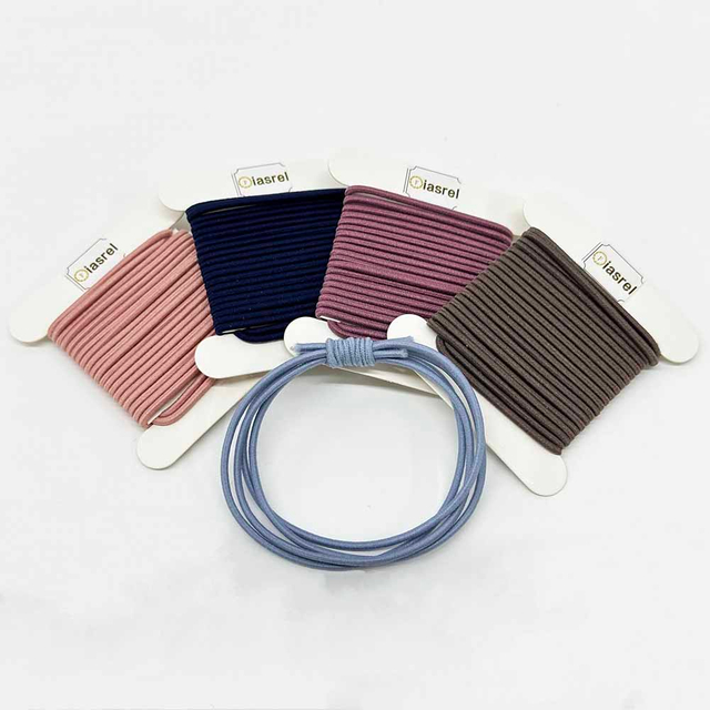 Fiasrel 5pcs High Elasticity Round Elastic Cord 2mm 1 Yards DIY Multicolor Durable Drawstring Rubber Bands Strong Stretchy Band