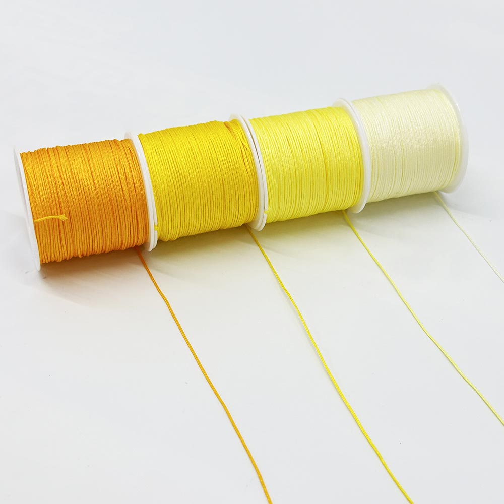 Fiasrel 4pcs 0.8mm Nylon Trim Cord Chinese Knot Jewelry Making String
