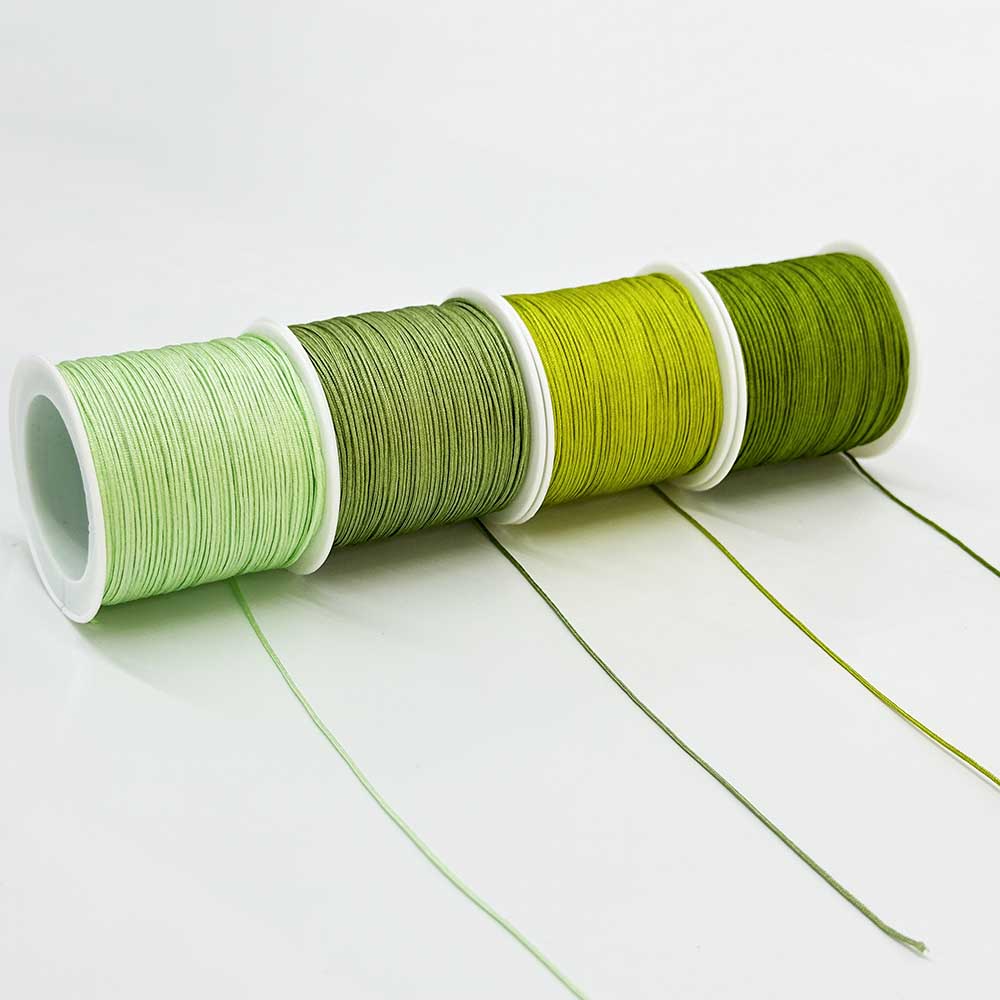 Fiasrel 4pcs 0.8mm Nylon Trim Cord Chinese Knot Jewelry Making String