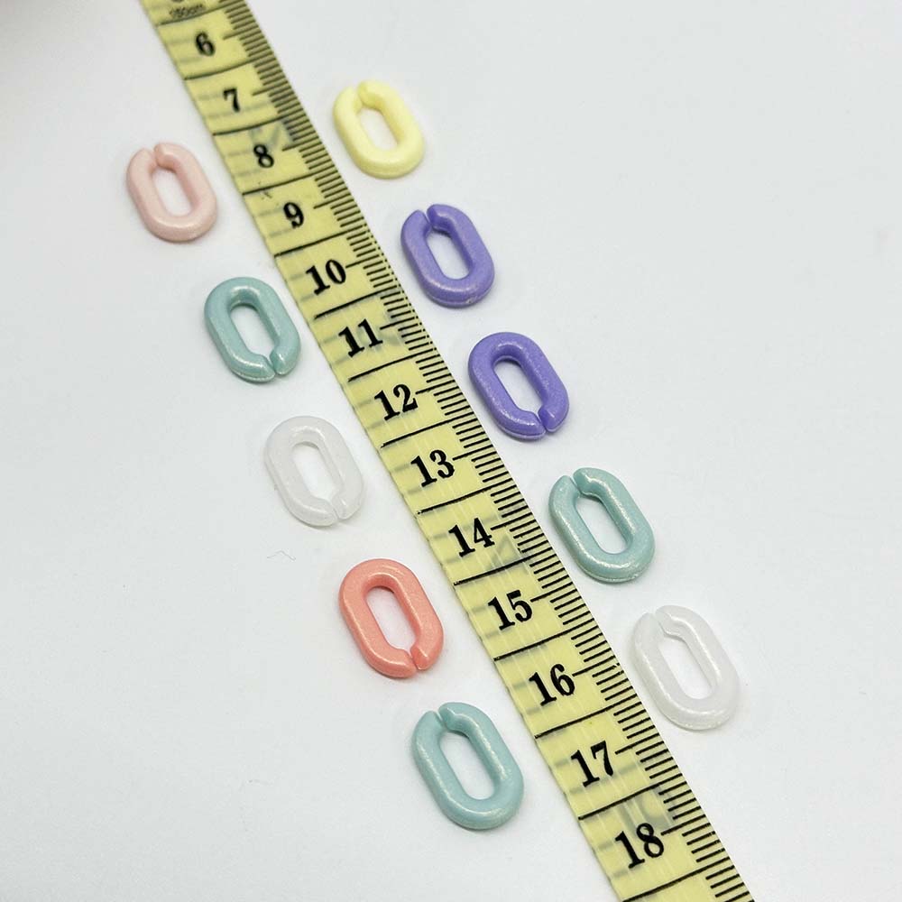 Fiasrel 100pcs Candy Color interlocking beads U-shaped Open Ring Assemblable Chain Links for Bracelet Necklace Earrings DIY Jewelry Making Small Business Supplies