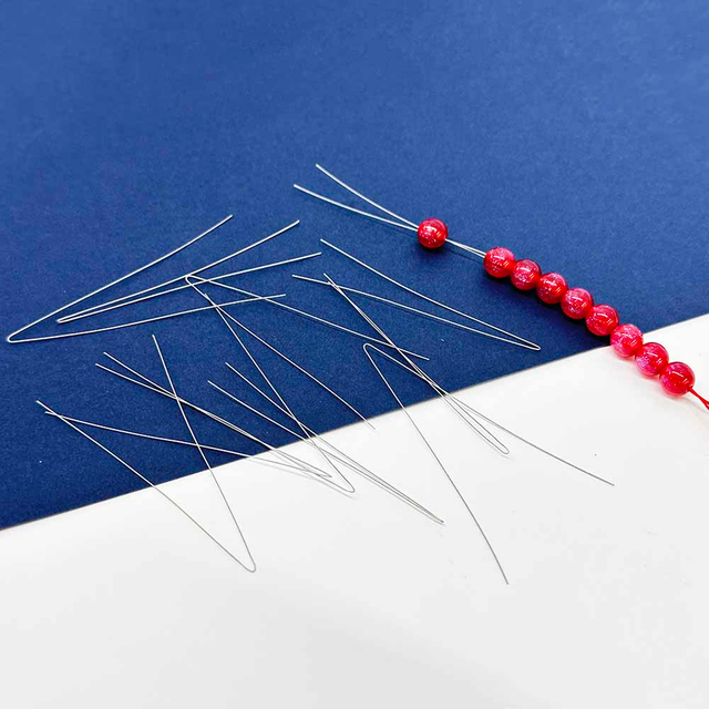 Fiasrel 10pcs Easy Threading Tools Jewelry Ornaments DIY Handwork Tools Beaded Needle