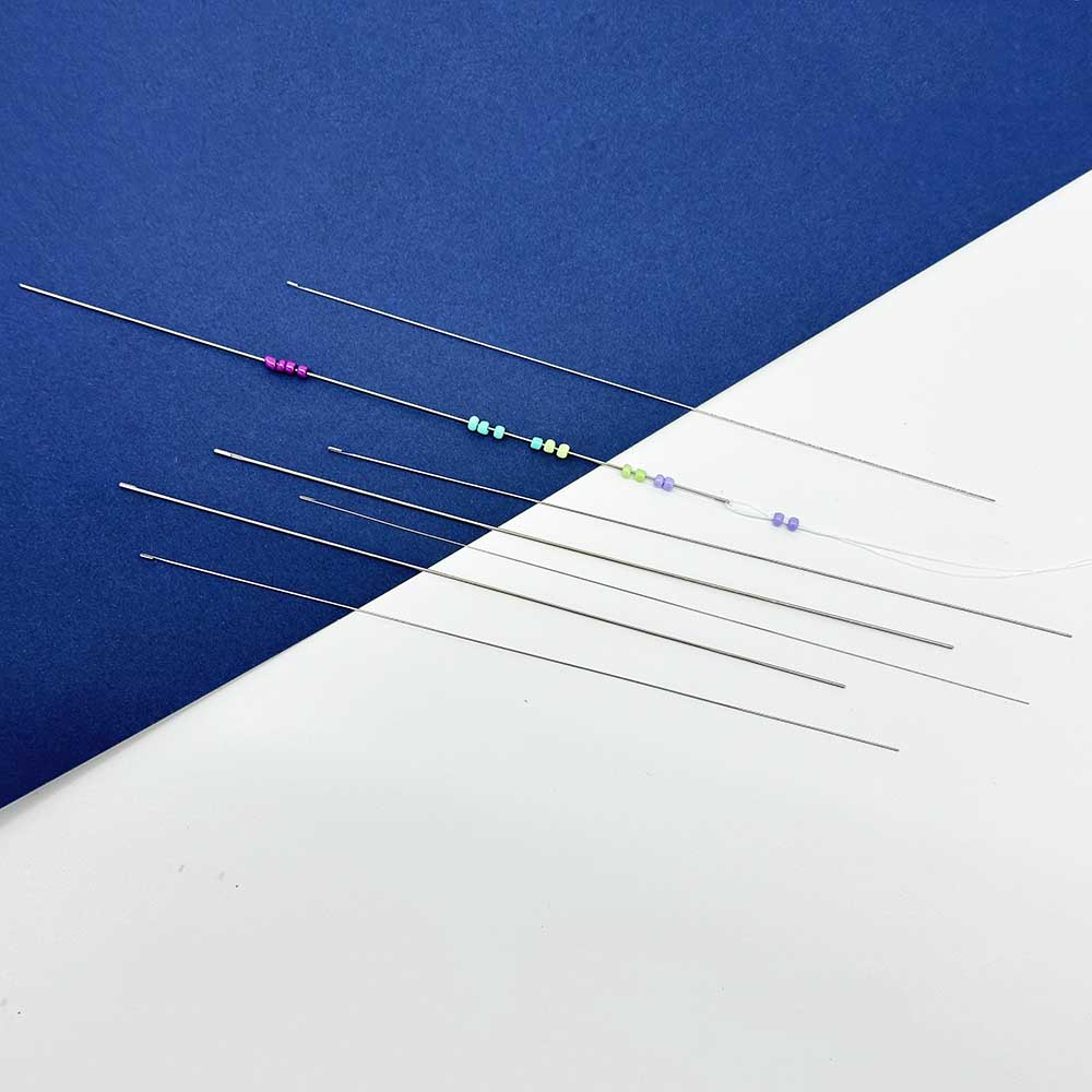 Fiasrel Stainless Steel Beading Needles Easy DIY Jewelry Making Tools Beading Pins for Beading Sewing Supplies