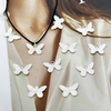 Fiasrel 20/50pcs Pieces Spacer Beads Butterfly Animal Wing DIY Hollow Out Zinc Alloy Accessories for DIY Jewelry Making Bracelet Necklace Ankle Supplies