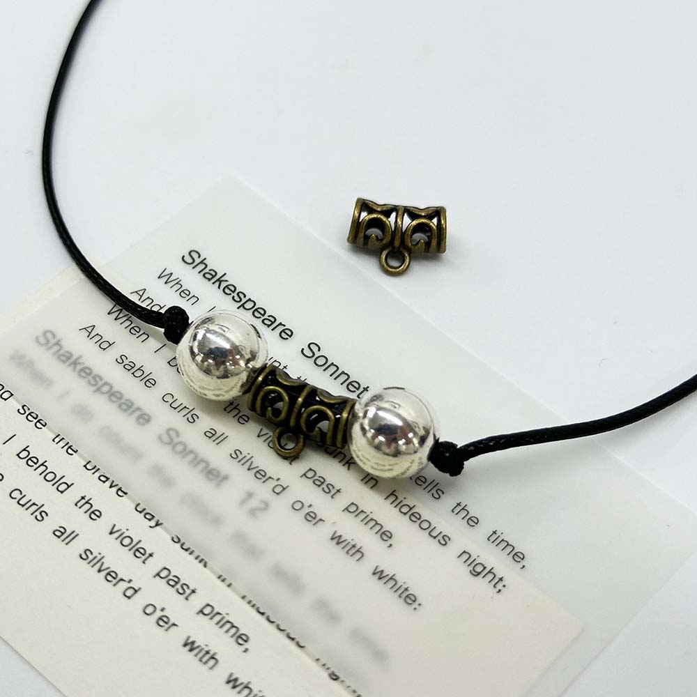 Fiasrel 20pcs Zinc Alloy Bail Beads Connectors Metal Tube Bail Beads Loose Spacer Beads for Jewelry Making