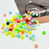 Fiasrel 6-14MM 100pcs Round Spacer Candy Colors Beads Halloween & Christmas Acrylic Jewelry Ball Beads for Making Bracelet Necklace Earring DIY Craft Keychain