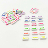 Fiasrel 50/100/500pcs Mixed Rectangular Letter Loose Beads Straight Hole Acrylic Word Beads for Necklaces Jewellery Making Crafts