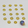 Fiasrel 50pcs 18K Gold-Plated Brass Filigree Bead Caps DIY Beading Charms Flower Cap Beads Hollow Floral Alloy Spacer Beads for DIY Jewelry Making Bracelet Necklace Earring Craft Accessory Supplier