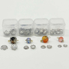 Fiasrel 50pcs Pure Silver Hollow Petal Flower Pendants DIY Beading Charms Flower Cap Beads for DIY Jewelry Making Bracelet Necklace Earring Craft Accessory Supplier