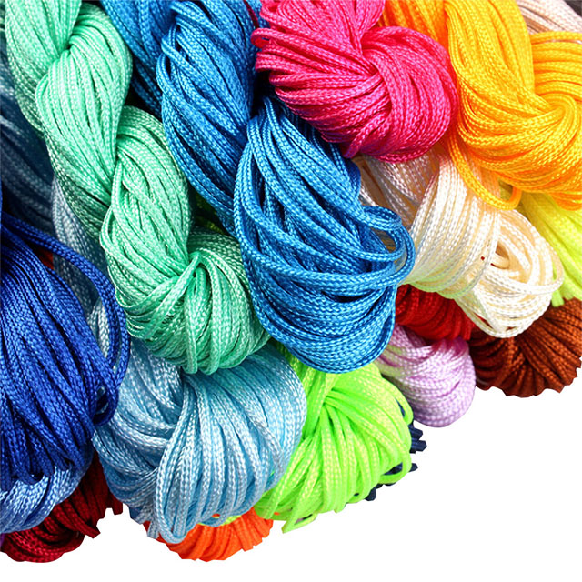 Fiasrel 26colors 1mm Chinese Macrame Knotting Cord for Making jewelry bracelets