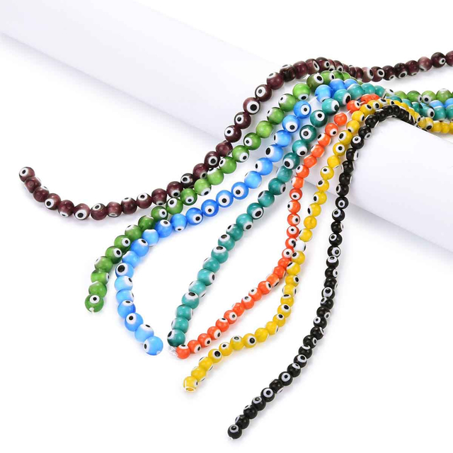 Fiasrel 1bundle New Jewelry 2025 Round Beads Evil Eye Type