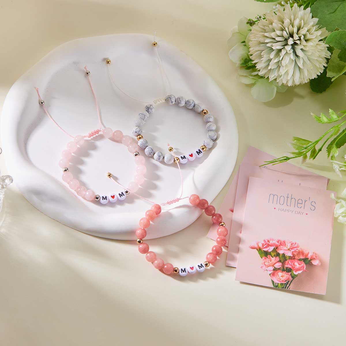 Fiasrel Magnet Bracelets Natural Stone Beads Bracelet Gift Jewelry
