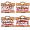 FiasrelMother's Day Bracelets Love Mom Heishi Bracelets Letters Beaded Stretchy Bracelet Boho Jewelry Gifts