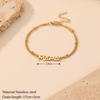 Fiasrel Personalized Mothers Day Gift Jewelry Gold Plated Stainless Steel Bracelets 