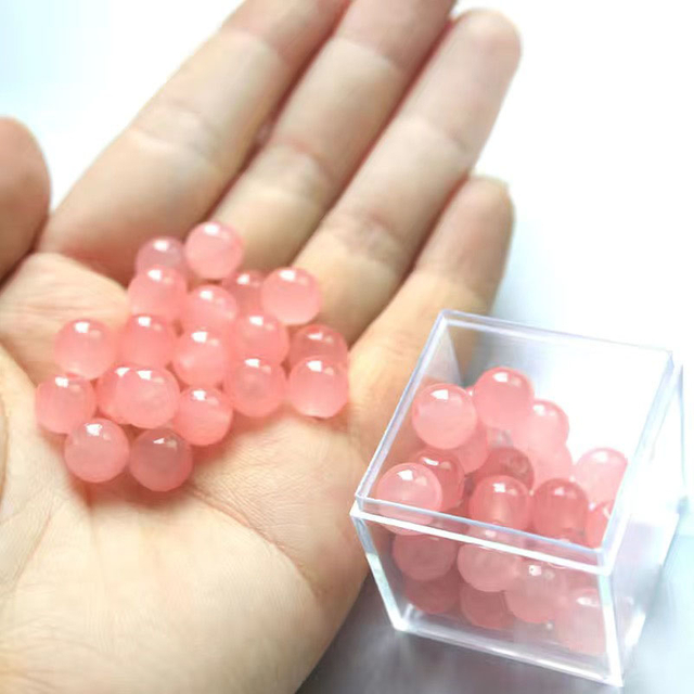 Fiasrel 8mm 50pcs Colorful Loose Round Handmade Accessories Jewelry Making Bulk clear Jade Crystal Glass Beads