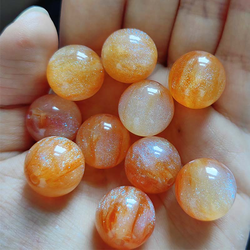 Fiasrel 16mm Glitter Resin Starry Sky Beads – DIY Craft Supplies for Bracelets Accessories