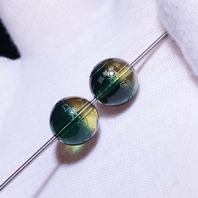 Fiasrel Om Mani Padme Hum Gradient Crystal Beads – Mala Accessories & Loose Gemstone Beads for Blessings and Auspiciousness