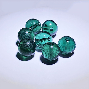 Fiasrel Green Crystal Heart Sutra Beads - Loose Mantra Beads for DIY Buddhist Jewelry Prajnaparamita Scripture Beads Mala Accessories