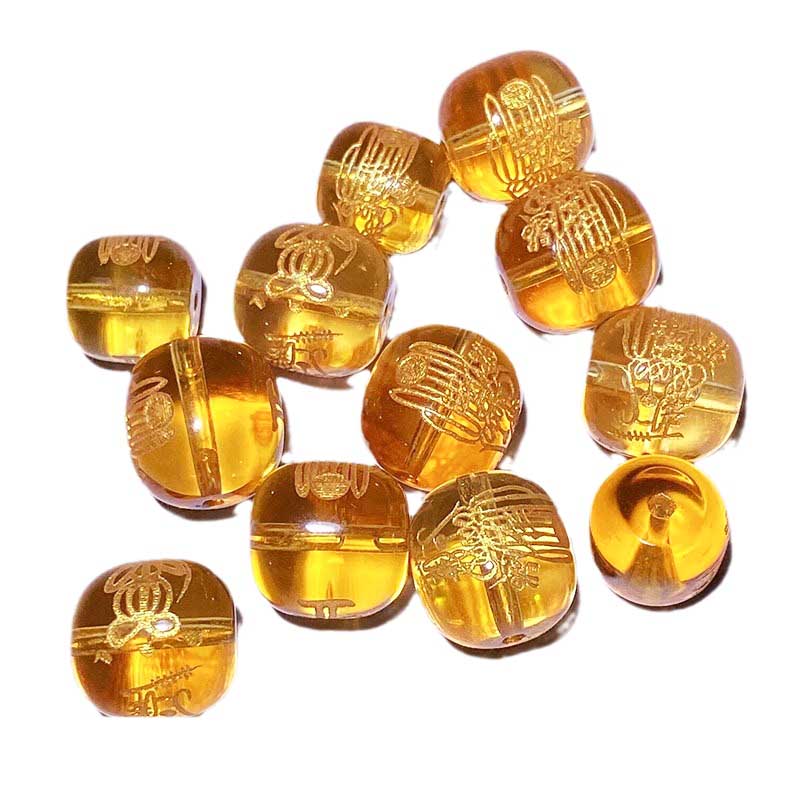 Fiasrel Citrine Wealth Luck Beads** *(or "Citrine Prosperity Beads