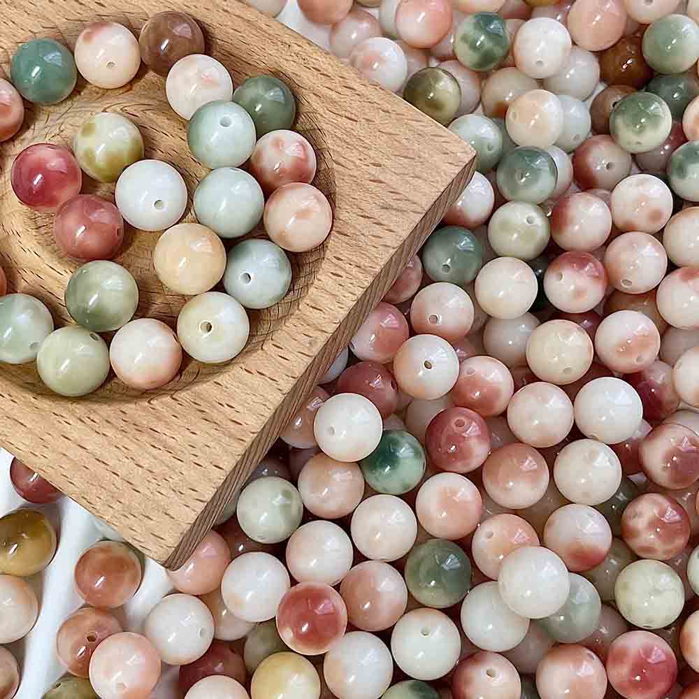 Fiasrel Natural Bodhi Loose Beads for Jewelry DIY Bracelet Accessories Round Buddha Beads