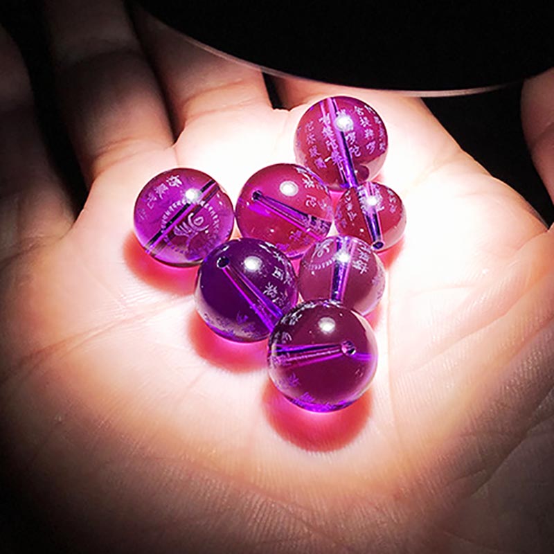 Fiasrel Sacred Śūraṅgama Mala Kit - Amethyst Buddhist Mantra Beads with Moon-Star Bodhi Spacers for Protection Necklace Making, DIY Dharma Jewelry Supplies