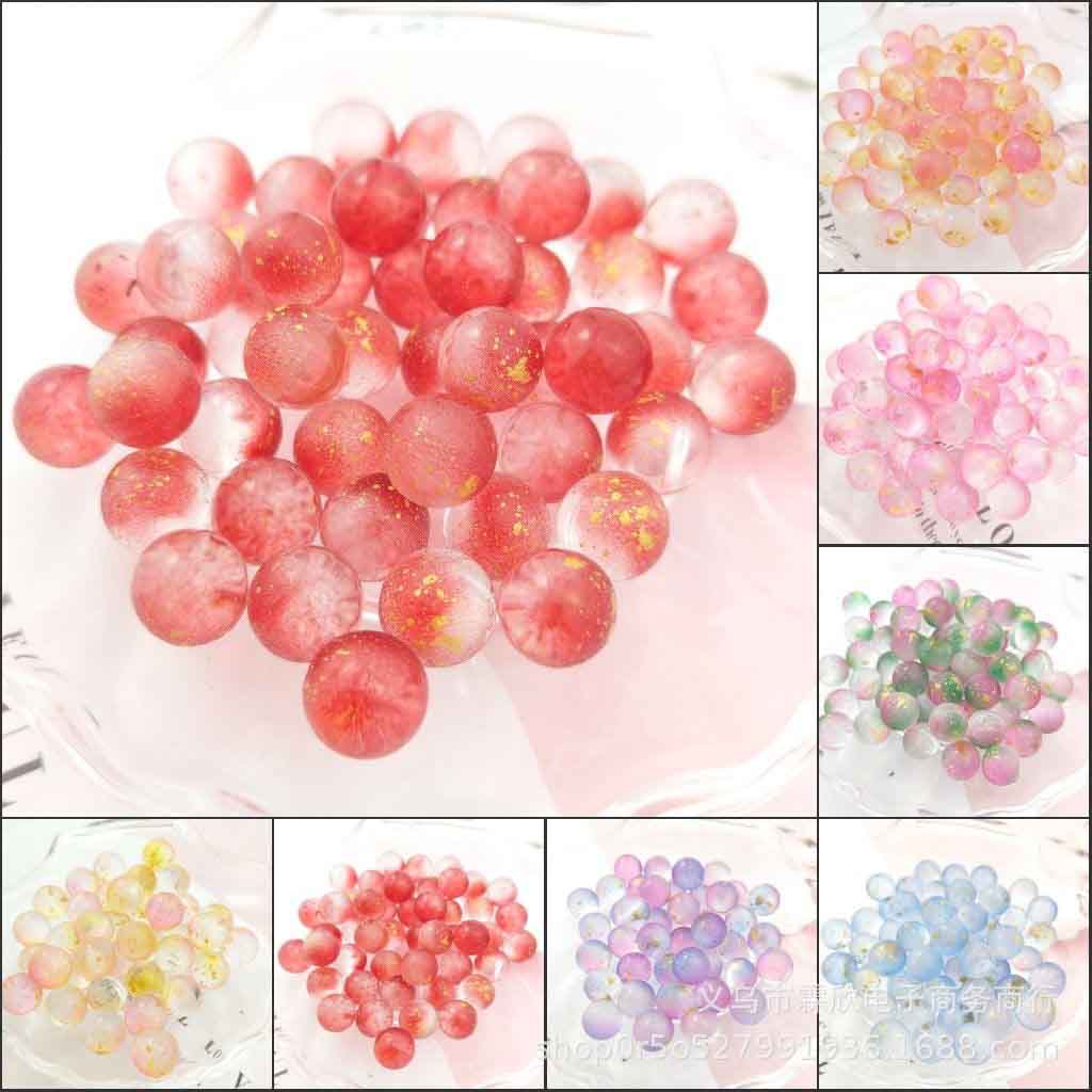 Fiasrel 10mm 20pcs Hole-less Round Beads DIY Antique-style Jewelry Accessories for Hairpins OrnamentsMaterials